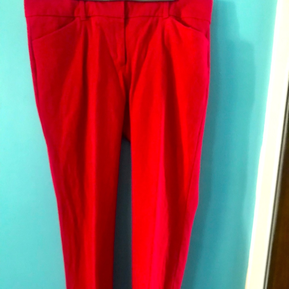 Stretchy dress pants- teal and raspberry color